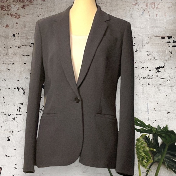 J. Crew Jackets & Blazers - J.CREW- slate blue grey,classic single button,double slit front pockets blazer